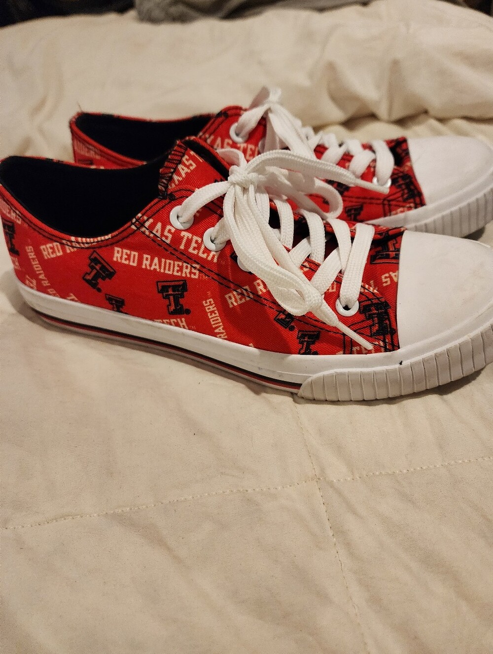 New Womens Sz 8 Foco Texas Tech Sneakers